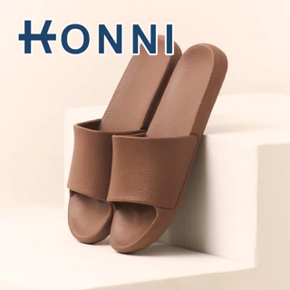 KONNI รองเท้าแตะ ใส่ในบ้าน ห้องน้ำ กันลื่น น้ำหนักเบา รองเท้าแบบสวม สีทึบเรียบง่าย นุ่มสบาย ผู้ชาย ผู้หญิง