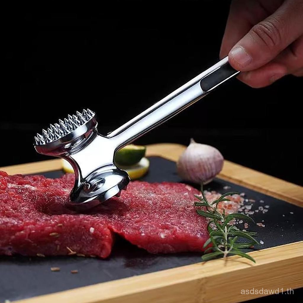 MeatTenderizerMalletStainlessSteel,PremiumMeatHammerTenderizerwithComfort-GripHandle,KitchenMalletfo