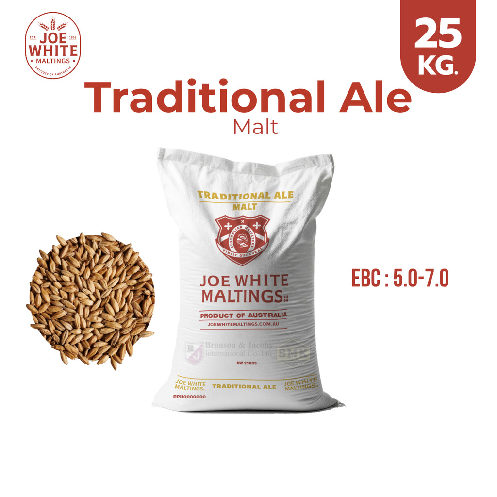 Malt มอลต์ Joe White Maltings : Traditional Ale ยกกระสอบ 25 Kg. สำหรับทำเบียร์ คราฟท์เบียร์ ต้มเบียร์ Base malt