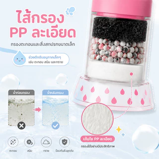 หัวต่อก๊อกน้ำกรองน้ำ หลายชั้น กันน้ำกระเด็น ติดตั้งง่าย ประหยัดน้ำ เหมาะหอพัก-บ้าน วัตถุประสงค์ทั่วไป