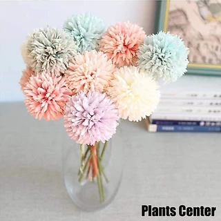 Plants Center P003 ดอกไม้ปลอม ดอกไม้ประดิษฐ์ ผ้าไหม ดอกแดนดิไลอัน ดอกเบญจมาศ สำหรับตกแต่งบ้าน