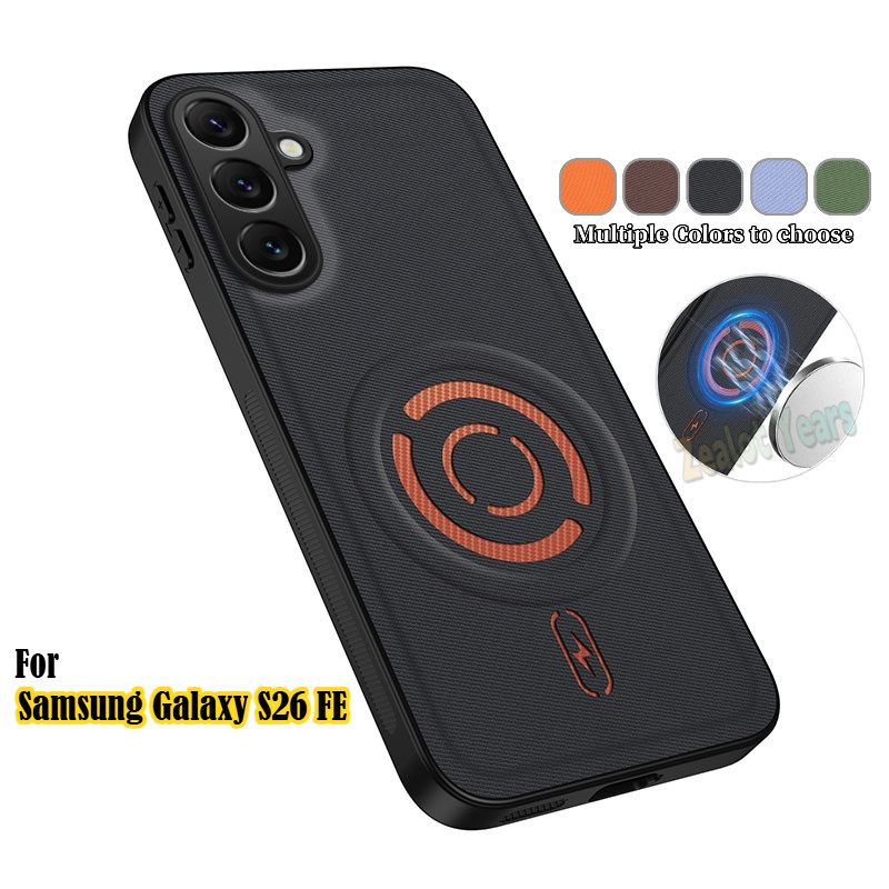 เคสสําหรับ Samsung Galaxy S26 FE 5G S26FE Magnetic Tech เคสผ้ากันกระแทกฝาหลัง