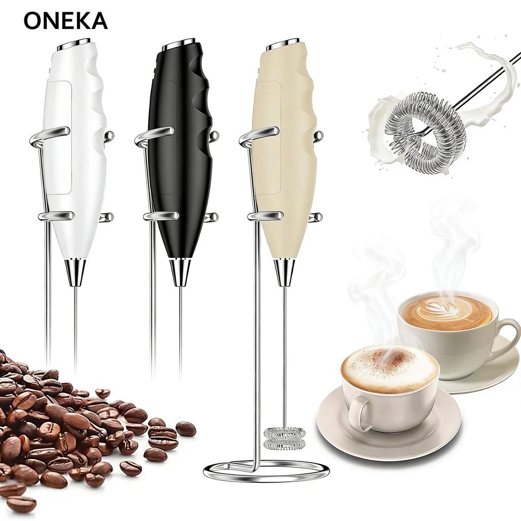 Milk Frother Handheld Foam Maker For Latte Mini Whisk Coffee Cappuccino Frappe Matcha Hot Chocolate 
