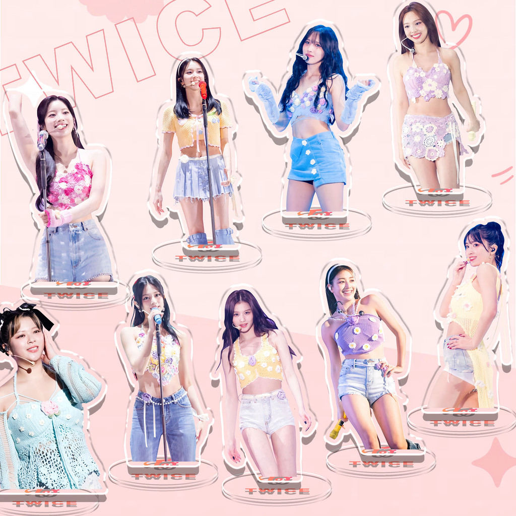 TWICE ขาตั้งอะคริลิค Zhou Tzuyu Tzuyu Lin Nalian Yu Dingyeon Sana สนับสนุนสินค้า Humanoid ป้ายหยุด