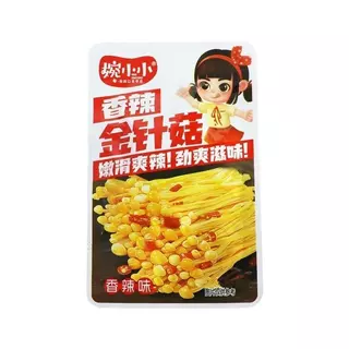 เห็ดเข็มทองปรุงรสหม่าล่า ( 1 กล่อง 50 ซอง ) หอมเผ็ดกำลังดี เคี้ยวกรุบๆ ขนมทานเล่น รสหม่าล่า พร้อมส่งในไทย