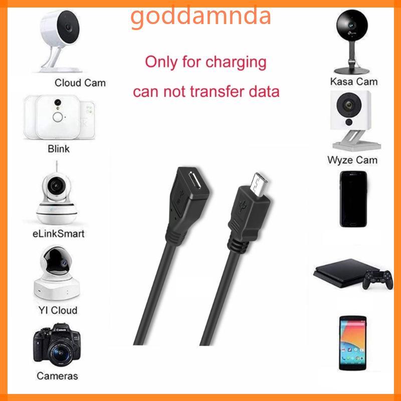GODD สายชาร์จ Micro USB Micro USB Female to Micro USB Male Charge Cord