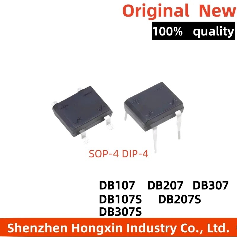 5PCS DB107S DB104 DB105 DB106 DB105SS DB207 DB107 DB104S DB157 DB106S DB207S DB157S SOP4 DIP SOP ชิป