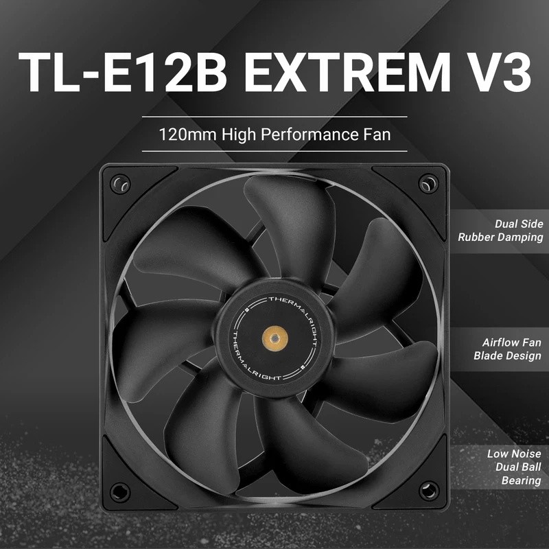 FZ Thermalright 120 มม.พัดลม TL-E12B EXTREM V3/E12B V3/E12B-S V3/E12W-S V3 CPU พัดลมระบายความร้อน AR