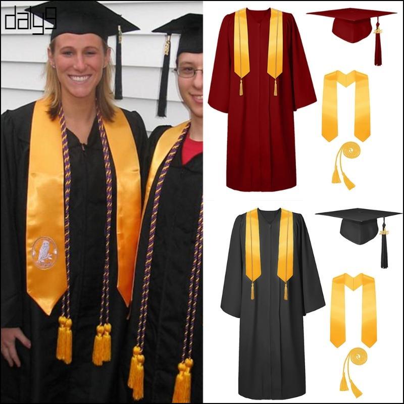 Dal 2025 สําเร็จการศึกษา Gowns หมวกพู่ชุดสําเร็จการศึกษาหมวกและ Gowns สําเร็จการศึกษา Robe กับ Tasse
