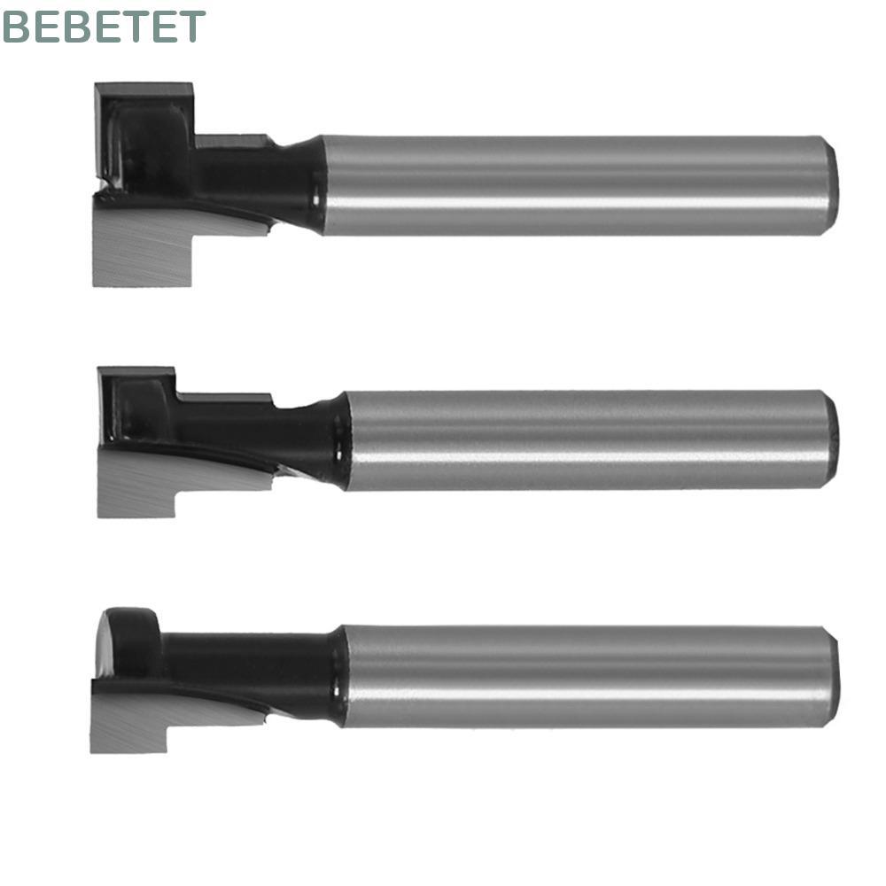 BEBEET 3 ชิ้น Keyhole Router Bit, ทังสเตนคาร์ไบด์ 1/4in Shank T Slot Router Bit, Professional 5/16in