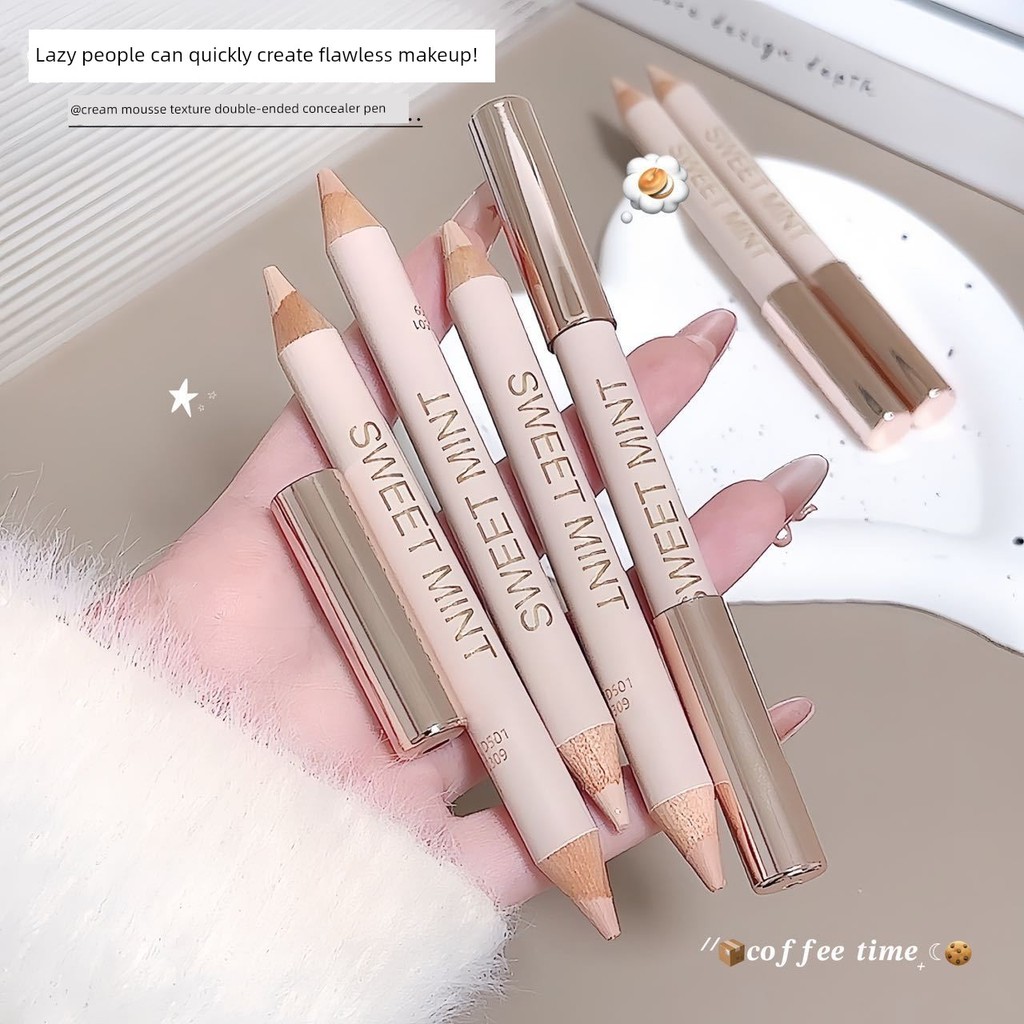 corrector คอนซีลเลอร์ SWEET MINT Double-Headed Light คอนซีลเลอร์ปากกาปกปิดจุดด่างดํารอยสิว Dark Circ