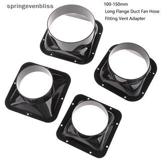 Springevenbliss 100-150 มม.ยาวหน้าแปลนท่อพัดลมท่อเชื่อมต่ออะแดปเตอร์ระบายอากาศอากาศสําหรับเครื่องดูดควันห้องครัว Ventilator เชื่อมต่อไอเสีย Outlet Springevenbliss