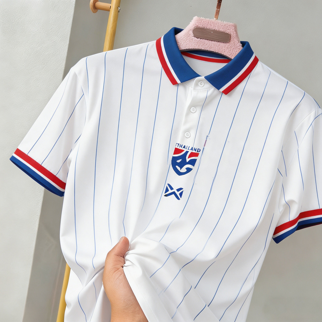 เสื้อฟุตบอลทีมชาติไทย วอริกซ์ ฤดูกาล 2026/27 รุ่นไลฟ์สไตล์ (Lifestyle Jersey) ประเทศไทยรักสันติภาพแต่ไม่ไร้ตาเมื่อต้องต่อสู้ เรียบง่าย บริกร