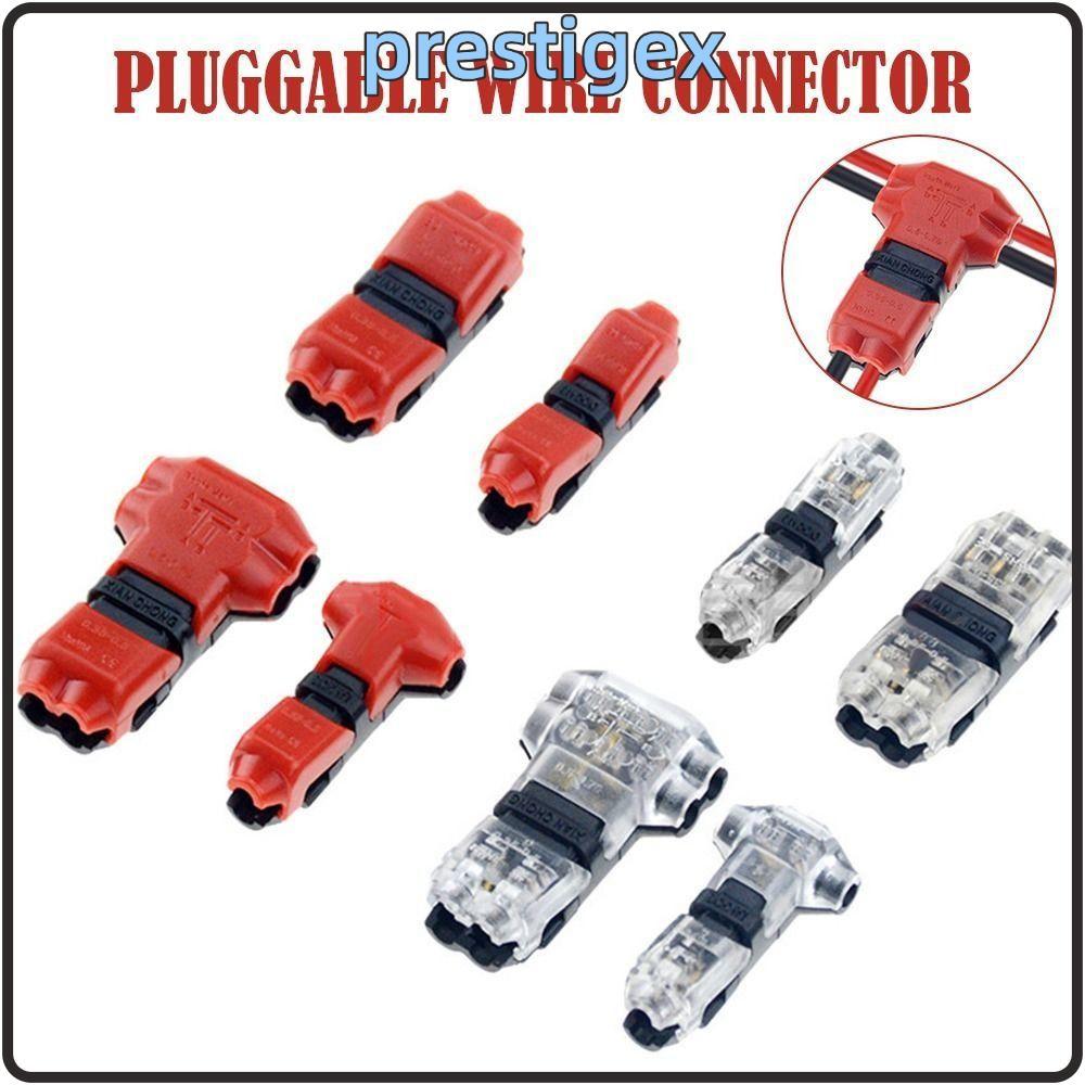 PRESTIGEX 1 ชิ้นสายไฟ Crimp,สําหรับสายไฟ 8-22AWG Pluggable Wire Connector, Quick Splice Cable การเชื
