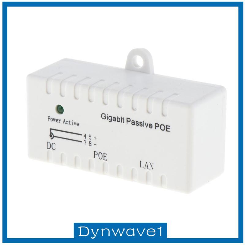 [Dynwave1] Passive PoE Injector Gigabit Ethernet PoE Adapter LED RJ45 Connector 12-52V