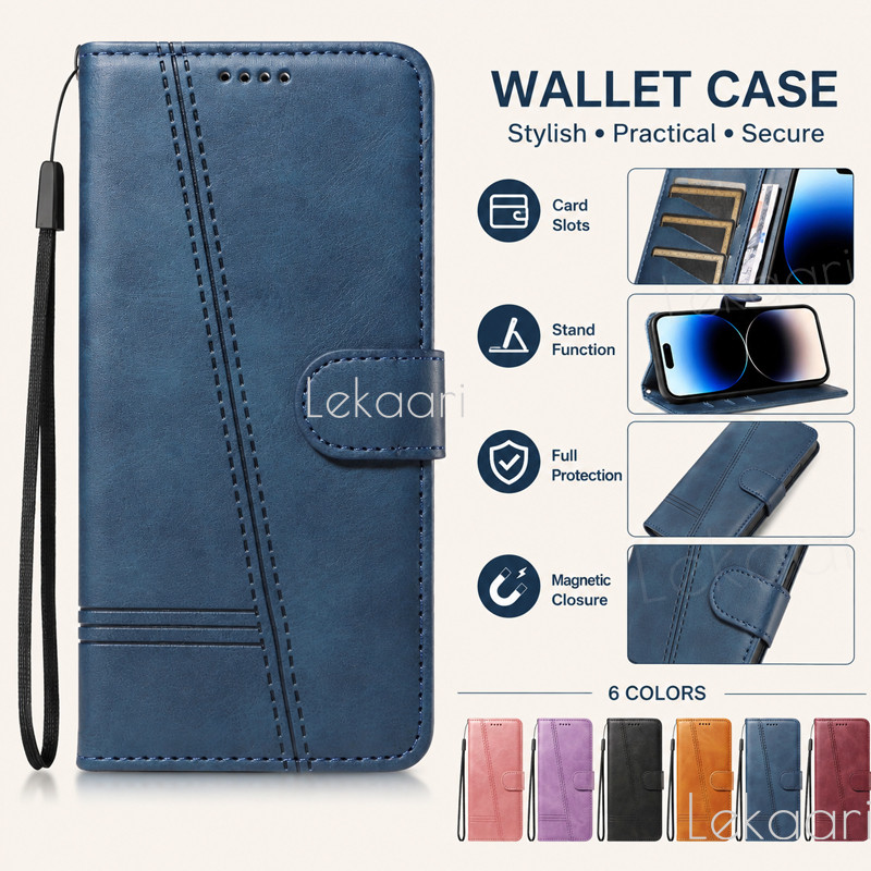 เคสหนังสําหรับ Samsung Galaxy A9 A 8 A7 A6 J7 J6 J5 J4 Prime Plus Pro 2018 2017 2016 ช่องใส่การ์ดแม่เหล็ก Kickstand กระเป๋าสตางค์ปลอก
