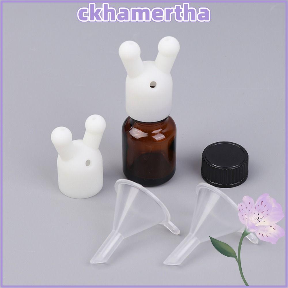 CKHAMPH Essential Oil Inhaler Cap, Leakproof Double Hole Perfume Inhaler, Mini Plastic Essential Oil