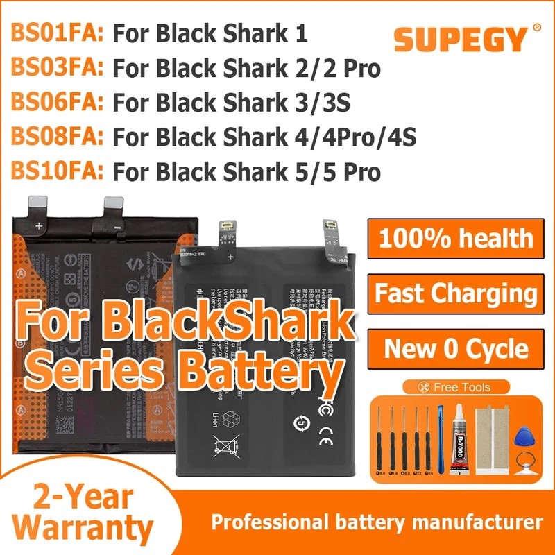BS01FA BS03FA BS08FA BS10FAแบตเตอรี่สําหรับXiaomi Black Shark 1 2 3 3s 2 Pro Black Shark 4 Pro 4S 5 