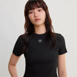 [Pomelo] เสื้อแขนสั้นดีเทลผ้าย่น / Short Sleeve Crinkled Top