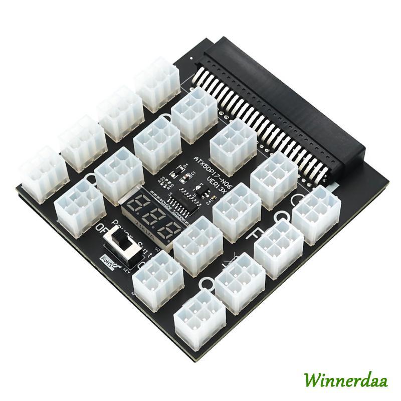 WYN ETH BTC การทําเหมืองแร่ GPU 1100w 750w 1600w 2000w 2400w PSU Breakout Board 17 x 6Pin