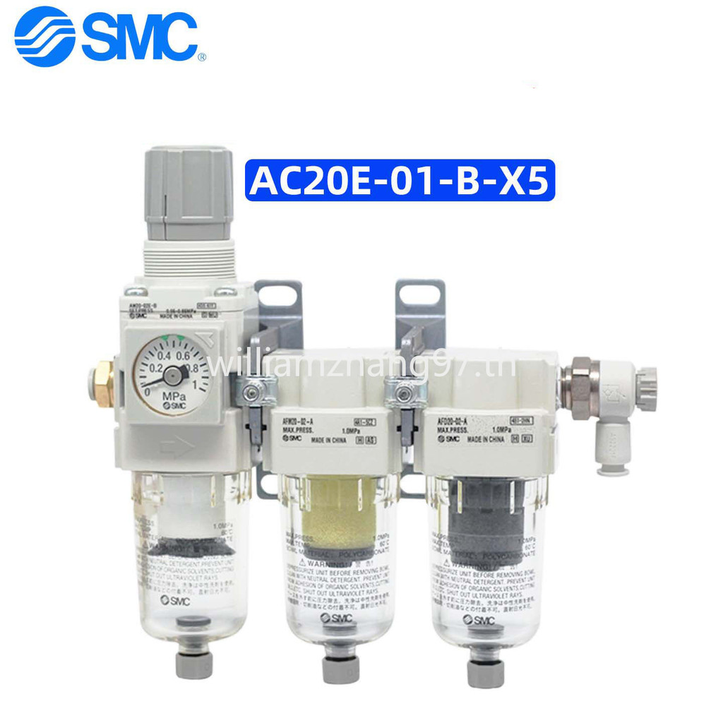 SMC Precision Air Prep Unit AC20E-01-B-X5 – พร้อม AW20-02E-B และ AFM/AFD20-02-A