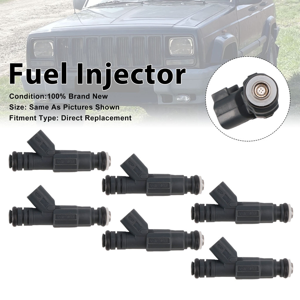 หัวฉีดน้ํามันเชื้อเพลิง 6 ชิ้นสําหรับ Jeep Cherokee 1999-2000 TJ L4 1999-2002 0280156048