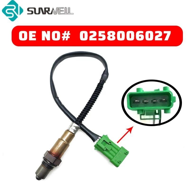 0258006027 Air การใช้ Ratio ออกซิเจน Lambda O2 เซ็นเซอร์สําหรับ Citroen Berlingo C2 C3 C5 C6 C8 Fiat