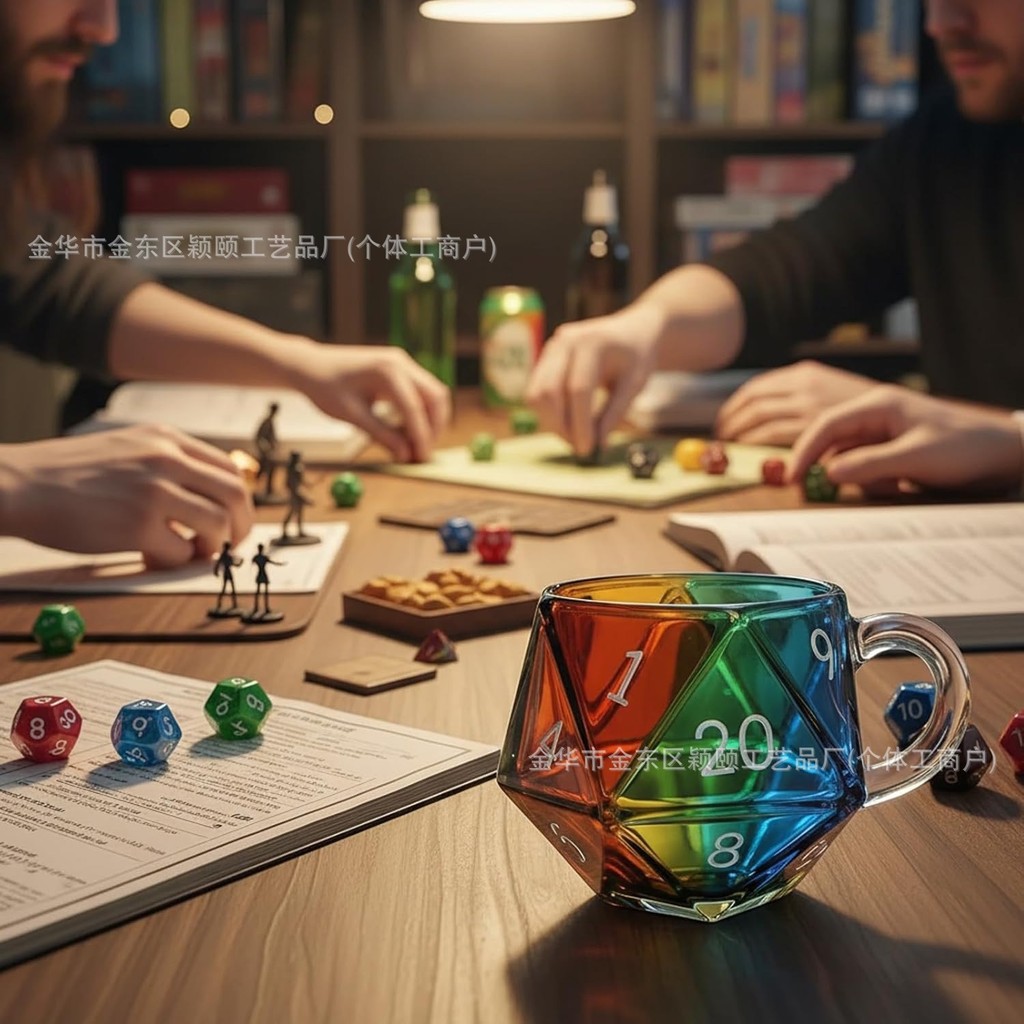Cross-Border Dungeons & Dragons D20 แก้วลูกเต๋า Dungeons และ Dragons D20 แก้วลูกเต๋า