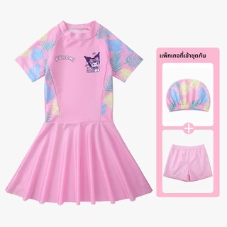 Local shipping ชุดว่ายน้ําวันพีช Kuromi Kids ป้องกันรังสียูวีแห้งเร็ว
