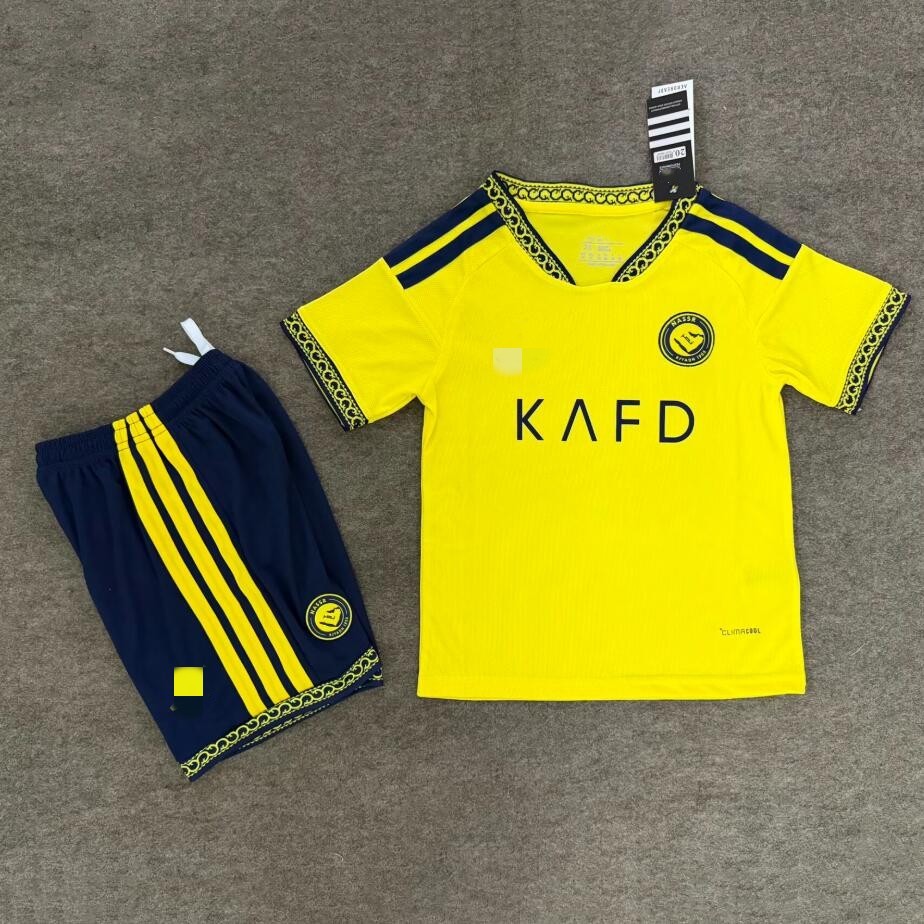 ขายส่งชุดเด็กสําหรับคุณภาพสูงชุดฟุตบอล 2026 2027-Nassr FC RONALDO CR7 Jersey ชุด