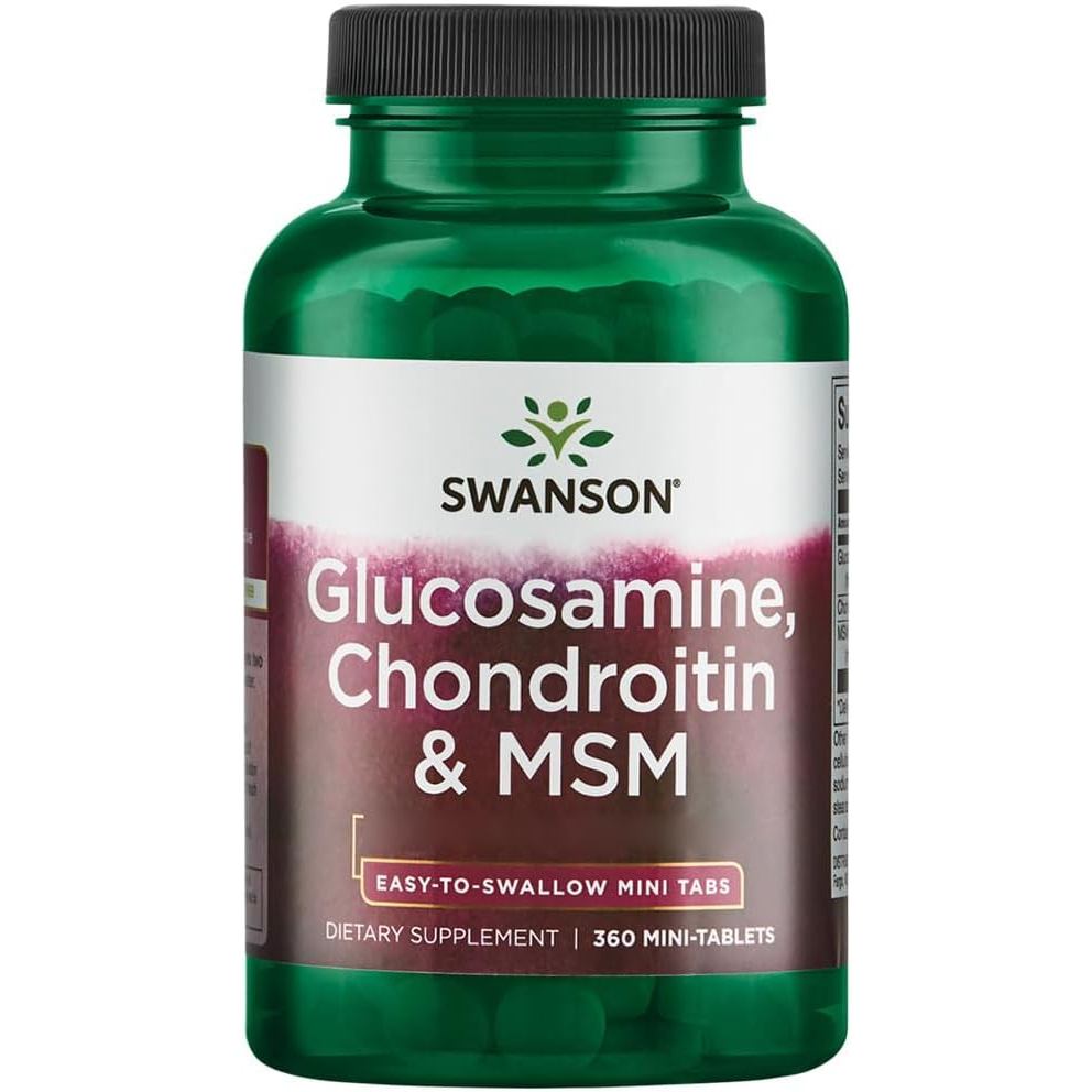 Swanson, Glucosamine, Chondroitin & M, 120 glutenfreie Tabletten, กลูโคซามินซัลแฟต, 200mg Chondroiti