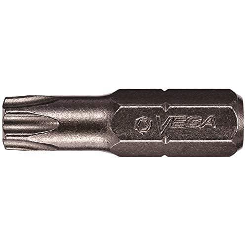 VEGA T25 TORX Security Star Bits. มืออาชีพเกรด ¼ นิ้ว Hex Shank TORX T-25 S2 เหล็ก 1" Security Star 