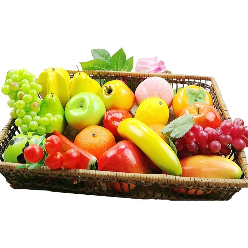 Yu จําลองผลไม้โฟมมะนาวสีส้ม Photo Props บ้านประดิษฐ์สตรอเบอร์รี่ผลไม้ Shop สําหรับโรงเรียนตกแต่งบ้าน