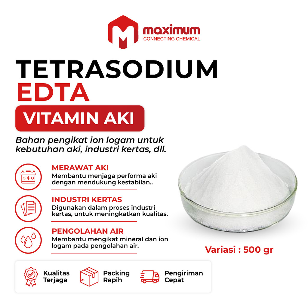 EDTA Technical / EDTA-4Na / วิตามิน Aki / BASF : TRILON-B - 500 กรัม