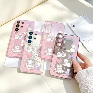 Purple TPU เคสFor Samsung A17 A07 A56 A57 A37 A54 A06 A55 A16 A36 A15 A05S A34 A35 S24 FE S25 S26 Ultra เคสใสแบบนิ่ม