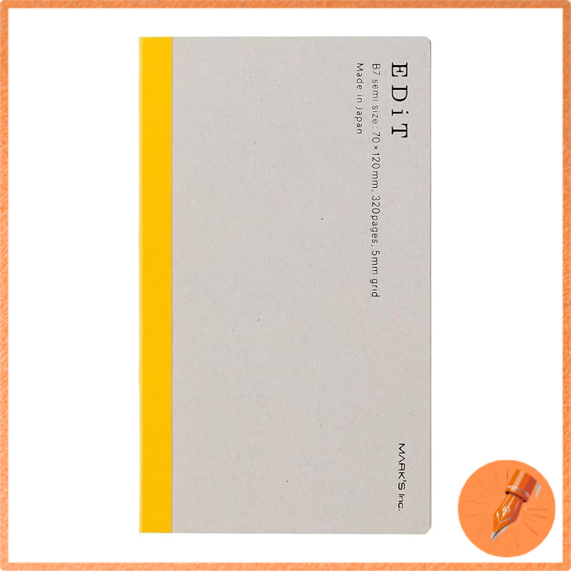 Small grid notebook using planner paper, B7 irregular size, refill EDiT EDI-NB21-RFL