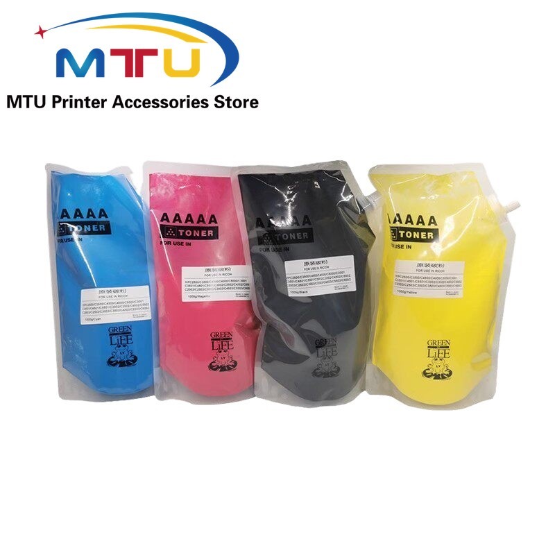 1KG CMYK Toner Powder สําหรับ Ricoh IM C2000 C2500 C3000 C3500 C4500 C5500 C6000