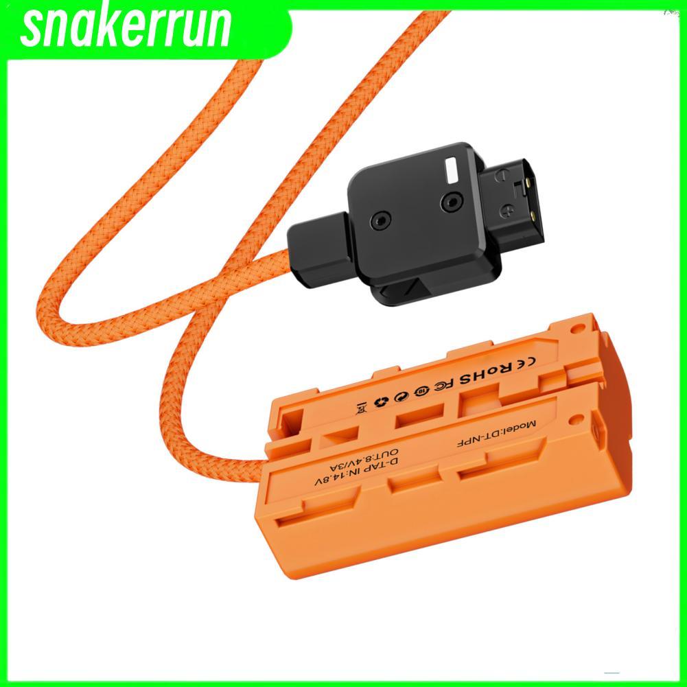 Snakerrun.th ZGCINE DT-NPF D-Tap to NPF Dummy แบตเตอรี่สายถัก DC Coupler อุปกรณ์เสริมสำหรับจอภาพ/ไฟ 