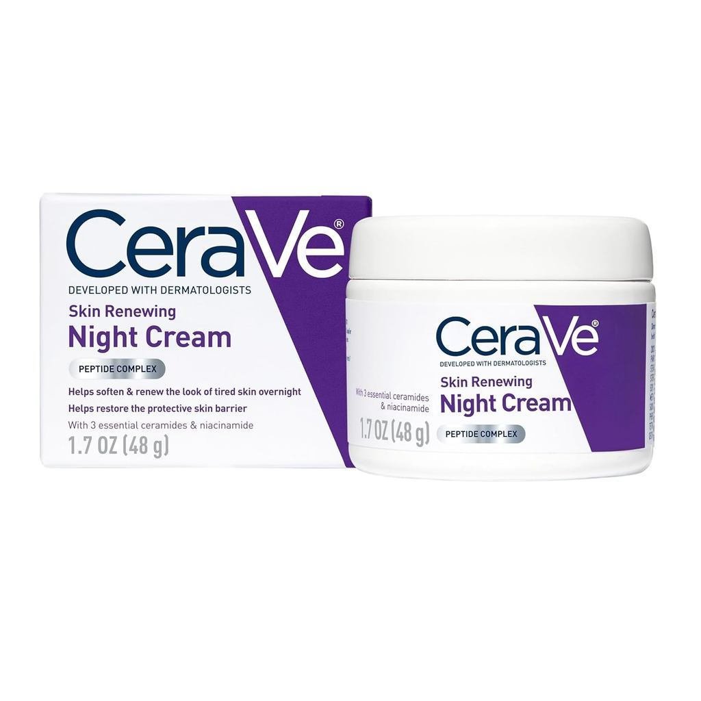 CeraVeRenewingNight,PeptideComplex,HyaluronicAcid&CeramideMoisturizerforFace,1.7Ounce