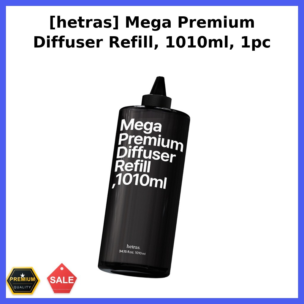 [hetras] Mega Premium Diffuser Refill, 1010ml, 1pc / Korean Diffuser Refill / Long-lasting Aroma / ข