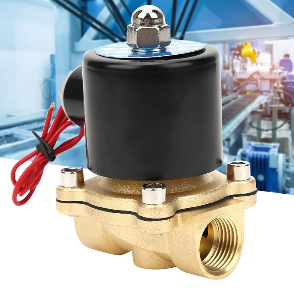 Locahonohome-TH 2W160-15 ปกติปิดโซลินอยด์วาล์ว G1/2 BSPP หญิงด้ายทองเหลือง Valve2W-160-15 24V