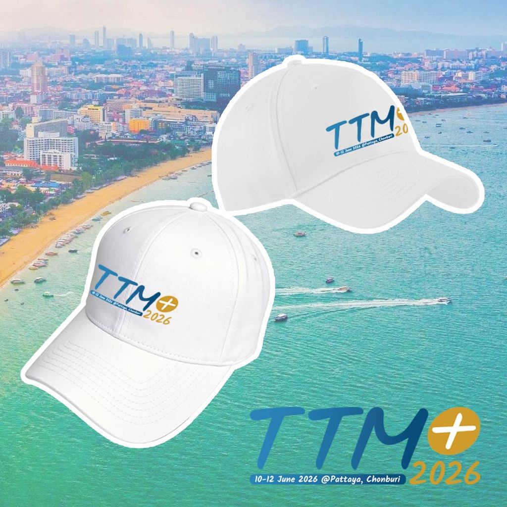 Mhwkหมวกแก๊ปดีไซน์ "Thailand Travel Mart TTM+ 2026" เหมาะสำหรับกันแดดและสามารถปรับแต่งดีไซน์ได้ รองร