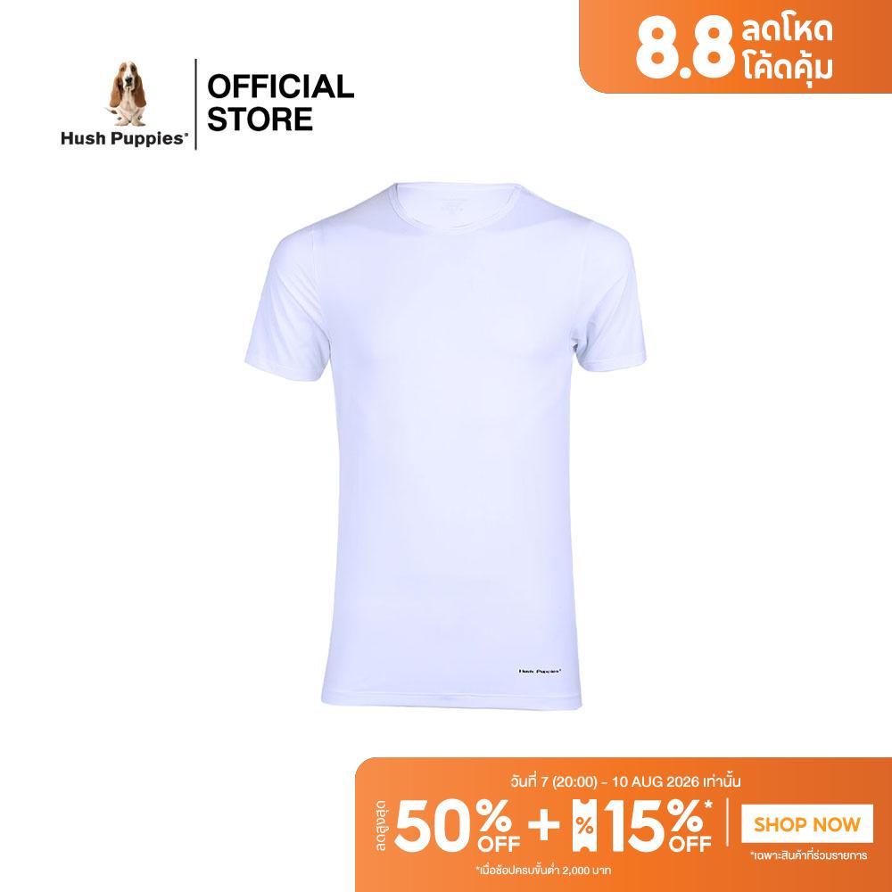 Hush Puppies เสื้อคอกลม รุ่น COOL PLUS+ HU H5SP001 ทรง TEE - สีขาว