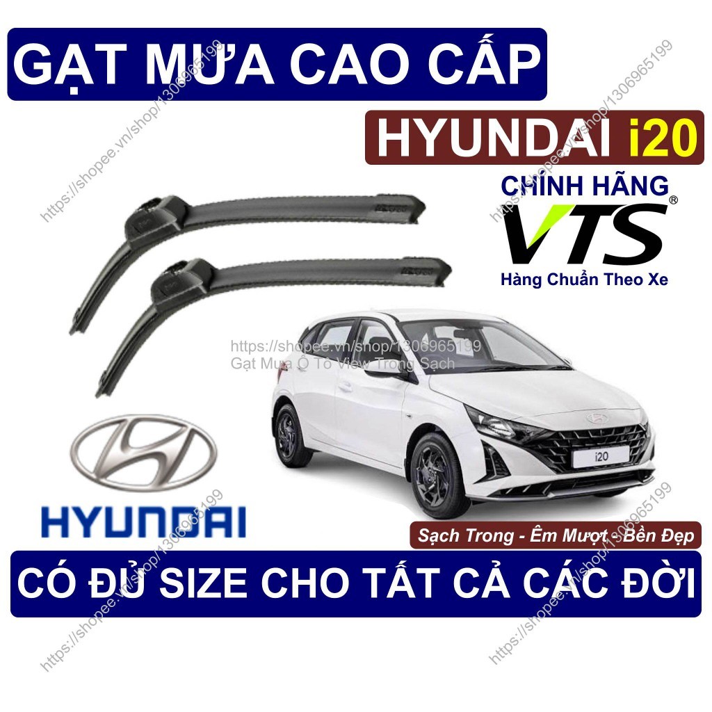 ที่ปัดน้ําฝนแบบสะอาดและทนทานสําหรับกระจกคนขับ Hyundai i20, ที่ปัดน้ําฝน Hyundai i20 คู่..., มีจําหน่