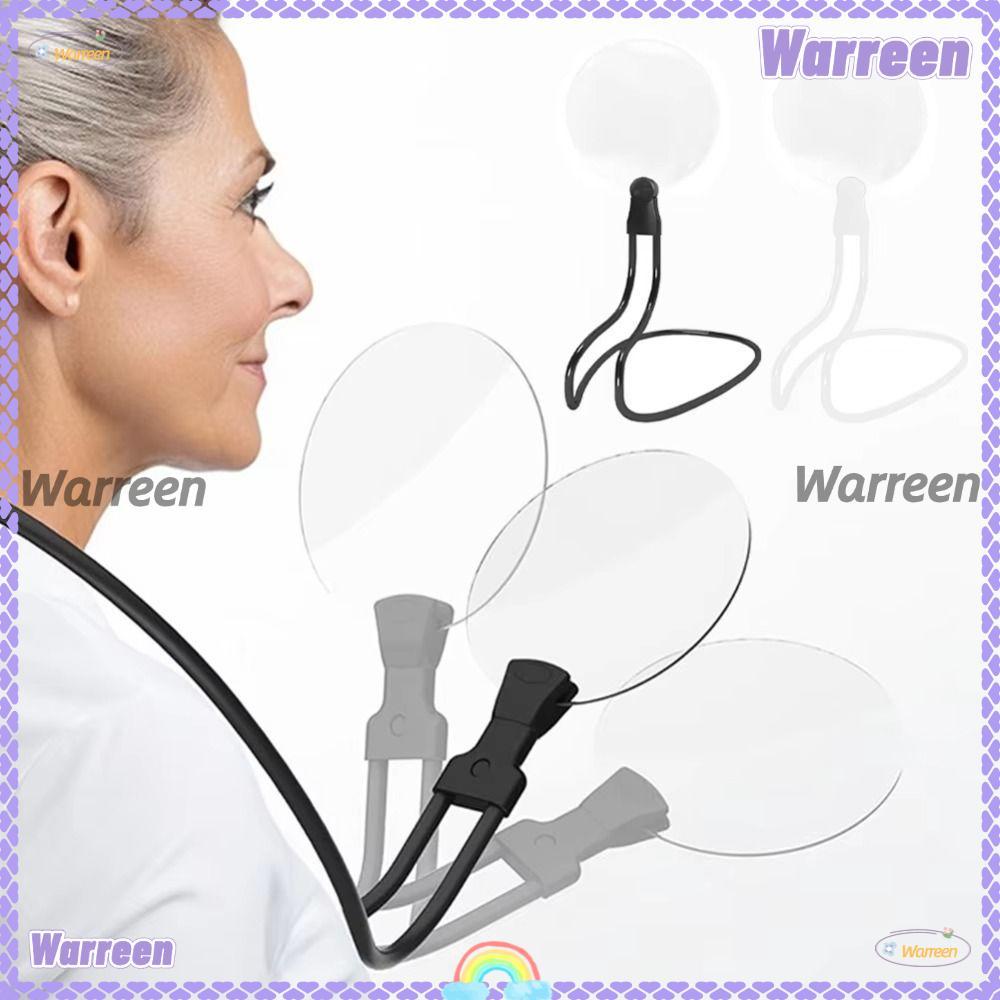 WARREEN แว่นขยาย, ปรับ 13 ซม.แฮนด์ฟรีแว่นขยาย, เลนส์แก้วออปติคอล HD 5X คอสวมแว่นขยาย