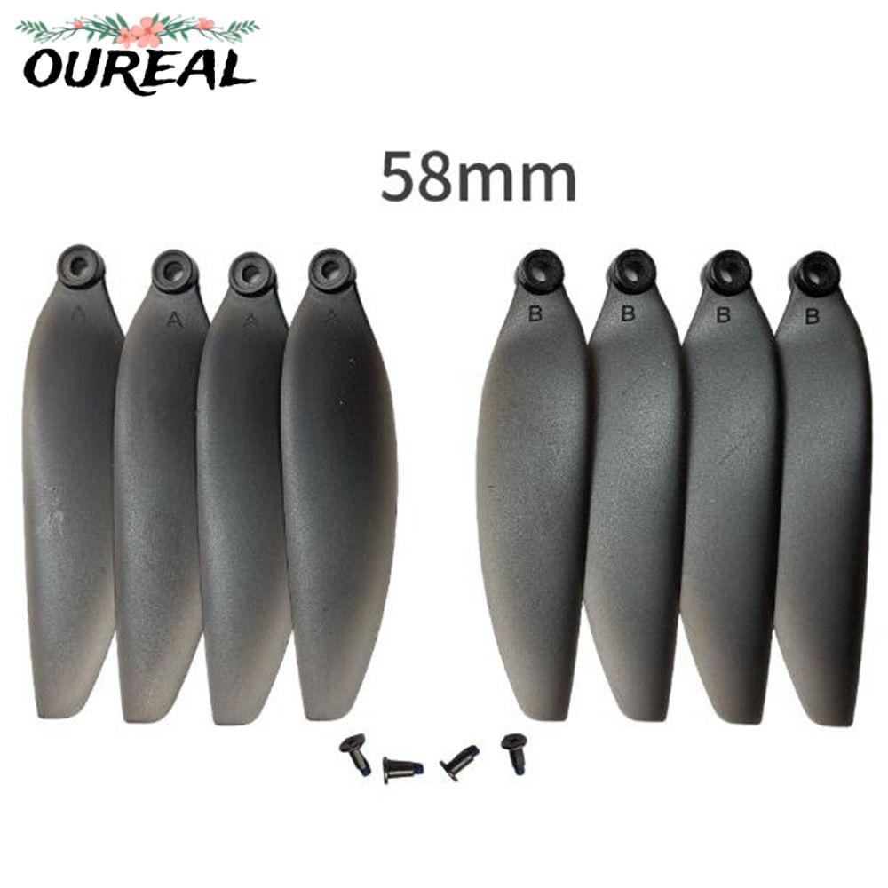OUREAL รีโมทคอนโทรล Drone อะไหล่, Universal สีดําพับใบพัด,พลาสติก 58 มม./66 มม.Quadcopterอะไหล่สําหร