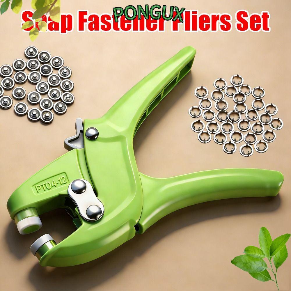 PONGUX 5 Claw Snap คีม, No-Sew ที่มองไม่เห็น Snap Fastener คีม, เย็บเครื่องมือหนาไนลอนโลหะ Snap ความ