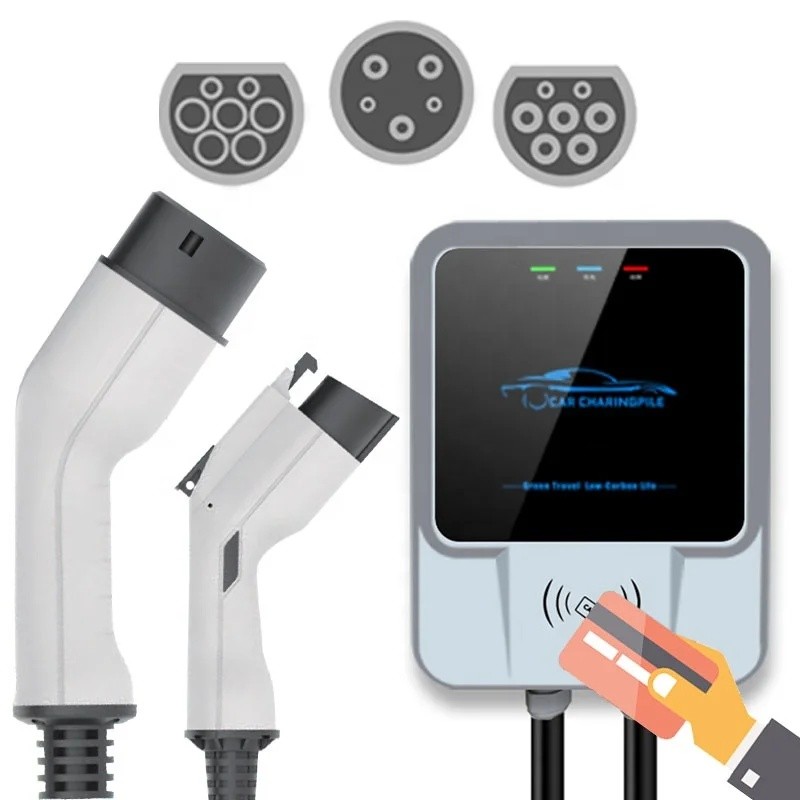 Dika380V สถานีชาร์จ AC 7KW Typ2 EV Chargepoint EVSE 400 โวลต์ประเภท 2 GBT Wall Charger สําหรับ Zeekr