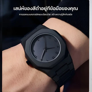 นาฬิกาข้อมือชาย สไตล์ดำมืด (Black Warrior) | ดีไซน์เท่ๆ ล้ำยุค | กันน้ำ ใส่สบาย เหมาะกับวัยรุ่น & กีฬา | Black Quartz Watch Fashion Gift