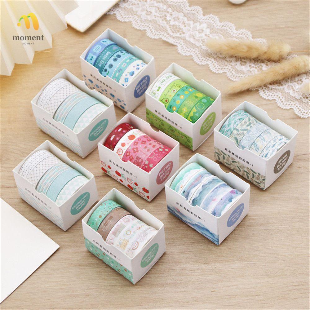 MOMENT 5ม้วน/กล่อง Masking Tape Set อุปกรณ์การเรียน Scrapbooking
